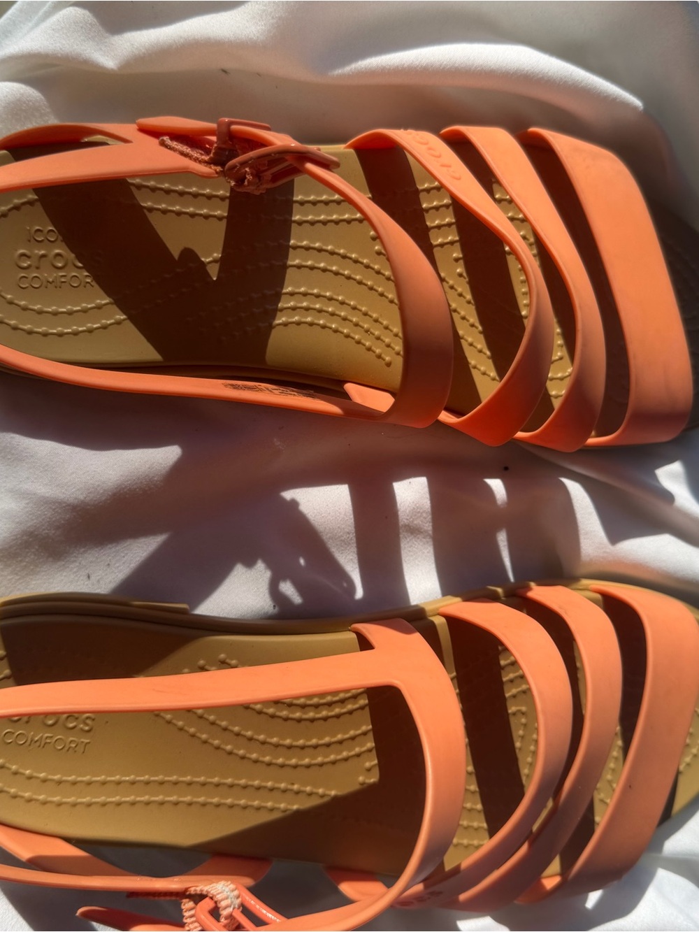 Crocs Women’s Coral Orange Strappy Sandal